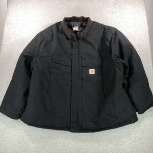 VTG Carhartt Jacket 4XL Black Duck Canvas Arctic Quilt CO3 Union Made In USA NEW